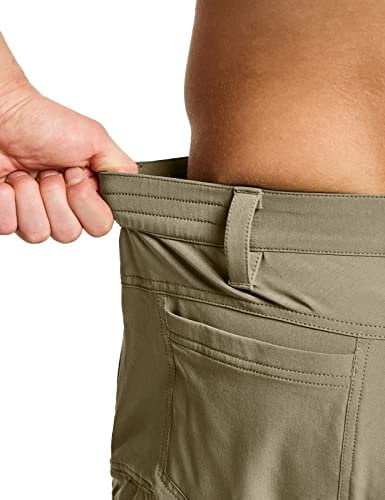 CQR Men's Quick Dry Tactical Pants, Water Resistant Outdoor Pants, Lightweight Stretch Cargo Work Hiking Pants, Rocky Cargo Tan, 34W x 30L