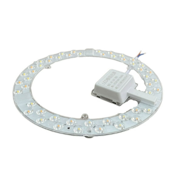 Langgg Module de Source Lumineuse en Aluminium Amélioré avec Lentille Lumineuse à Cercle Complet Luminosité Exceptionnelle Assurant 48W Circulaire Tricolore
