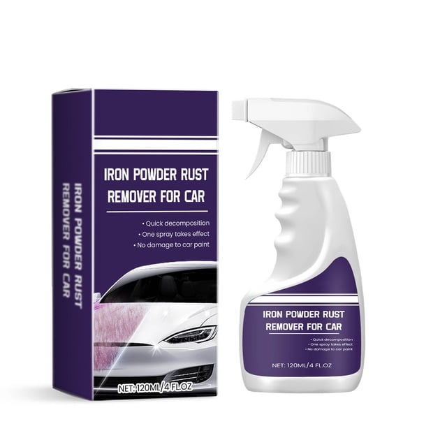 Kieccall Car Iron Powder Rust Remover - Paint Decontamination and Rust Removal with Lasting Protection for Automotive Surfaces, 120ml