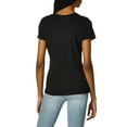 thumbnail image 2 of Hanes T-Shirt à Manches Courtes Col en V pour Femmes, TG, Fabuleux/noir, 2 of 2
