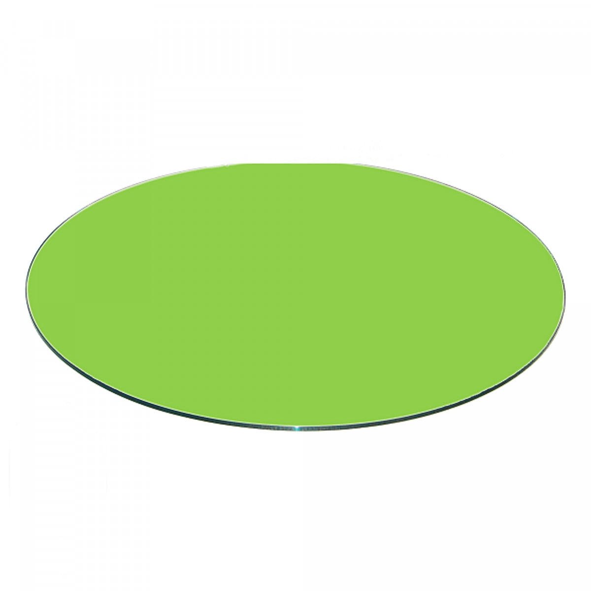 38 Inch Round Glass Table Top 3/8 Inch Thick Green Back Painted