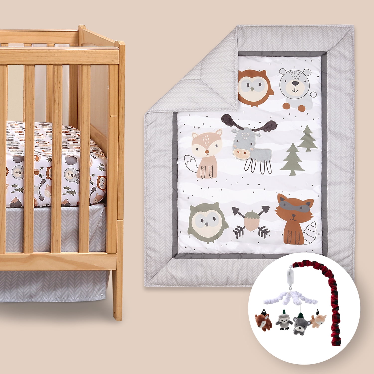 Disney Dumbo Crib 3 Piece Bedding Set Infant Boys and Girls Walmart