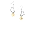 thumbnail image 2 of Delight Jewelry Goldtone Hexagram Star Open Heart French Earrings, 2 of 4