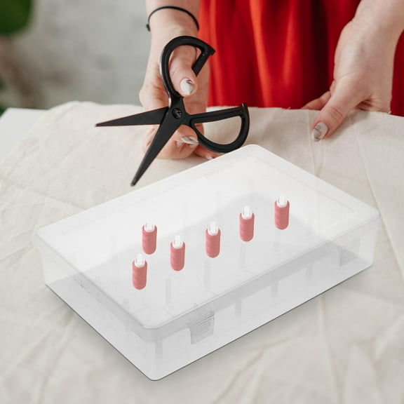 FESTFENDS Thread Organizer and Storage Box 1Pack Multi-functional Design Dustproof