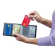 Wonder Wallet RFID Wallet Slim Unisex Card Wallet Black Leather Wallet