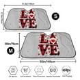 thumbnail image 3 of Picia Buffalo Plaid Love And Gnome Curved Windshield Sunshade Accordion Folding Style Auto Shade for Car Truck SUV Van Blocks UV Ray Sun Visor Protector -, 3 of 7