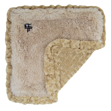Bessie and Barnie Camel Rose / Blondie Luxury Ultra Plush Faux Fur Pet/ Dog Reversible Blanket (Multiple Sizes)
