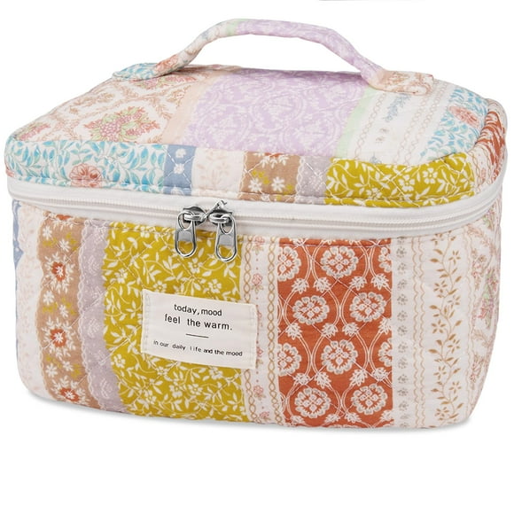Bolsa de maquillaje Gosect Floral Coquette Estética Organizadora de Viajes