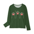 thumbnail image 4 of UPPADA Cute Tops for Girls Funny Print T-Shirts Crew Neck Long Sleeve Pullover Casual Comfy Kids Shirts Graphic Sweatshirt 4 Years,Sale Female Clothing, 4 of 5