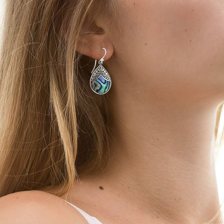 Abalone shell drop earrings sale