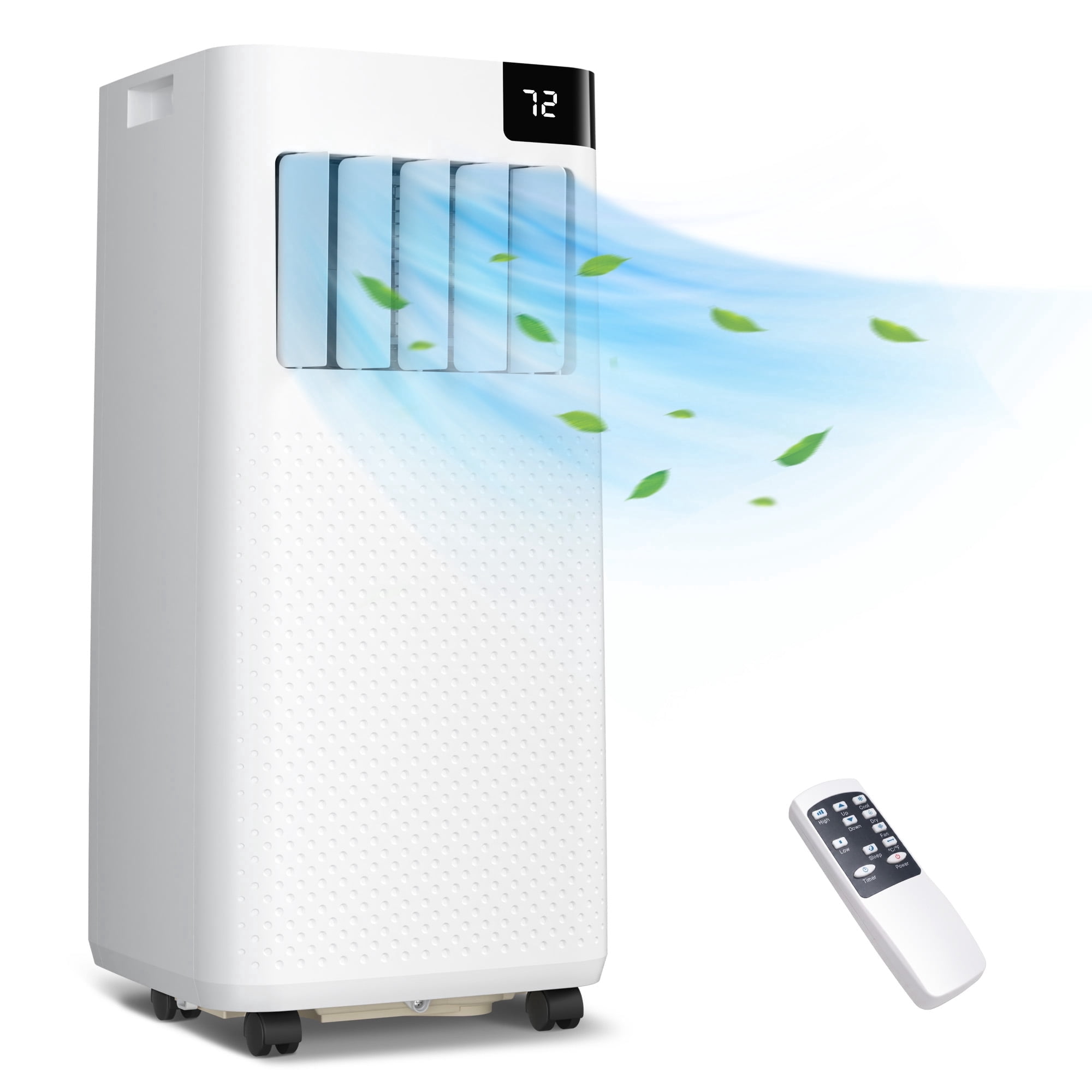 KISSAIR Portable Air Conditioners 10,000 BTU Ashrae– 3-in-1 AC Unit, Dehumidifier & Fan with 24-Hour Timer/Remote Control for Home/Office/Apartments/Dorm