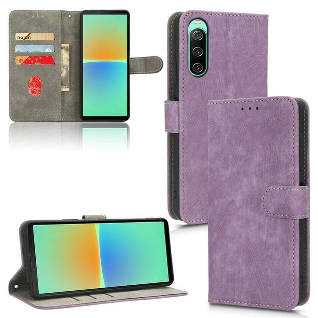 Case for Sony Xperia 10 IV RFID Blocking Flip Cover Magnetic Wallet Compatible with Sony Xperia 10 IV Case