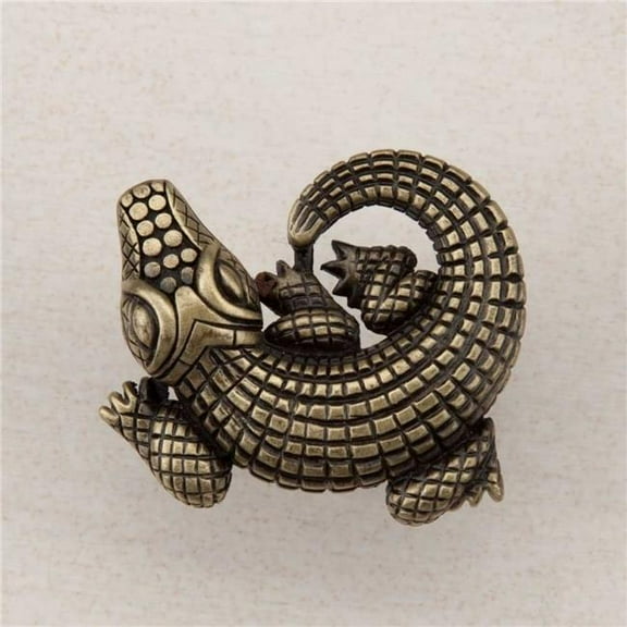 Artisan Collection Alligator Knob - Antique Brass