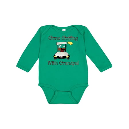 

Inktastic Gone Golfing With Grandpa Gift Baby Boy Long Sleeve Bodysuit