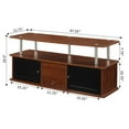 thumbnail image 4 of Convenience Concepts Designs2Go TV Stand with 3 Storage Cabinets and Shelf, Cherry, 4 of 4