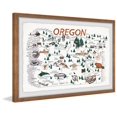 thumbnail image 2 of Marmont Hill Illustrated Map of Oregon State Framed Wall Art, 2 of 6
