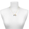 thumbnail image 2 of Delight Jewelry Acrylic Silver-tone Megaphone - Large Goldtone Crystal Initial - B - Charm Necklace, 17.5"+2", 2 of 4