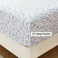 thumbnail image 3 of Floral King Sheet Set Piece Vintage Pink & Yellow Flower Patterned Bed Sheets Soft Breathable Microfiber Sheets with Deep Pocket Fitted Sheets & Pillowcases, 3 of 7