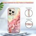 thumbnail image 4 of Casetego for iPhone 14 Pro Max Case,Marble Stylish 3 in 1 Shockproof Full Body Hard Drop Protection Covers for Women Girls,Rose Gold, 4 of 9