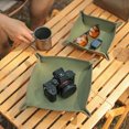 thumbnail image 2 of Portable Outdoor Camping Canvas Tray Hiking Travel Desktop Storage Box Home Folding Sundries Jewelry Key Storage Box, 2 of 8