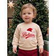 thumbnail image 5 of RUINIXCW Kids Girl Boy Christmas Sweatshirt Letter Santa Hat Embroidery Pullover, 5 of 8
