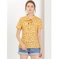 thumbnail image 2 of INSPIRE CHIC Blouse Imprimée à Manches Courtes avec Nœud pour Femmes, 2 of 7