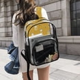 thumbnail image 6 of PVC Transparent Backpacks Clear Backpack for Travel and Outings Honey Jars and Bees Pattern, 6 of 7