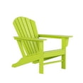 thumbnail image 3 of WestinTrends Dylan Adirondack Chair with Side Table, All Weather Poly Lumber Outdoor Seating Patio Conversation Bistro Set, Seashell Curved Slat Backrest, Lime Green, 3 of 9