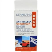 Sea Band Anti-Nausea Ginger Gum, 24 CT (Pack of 2)