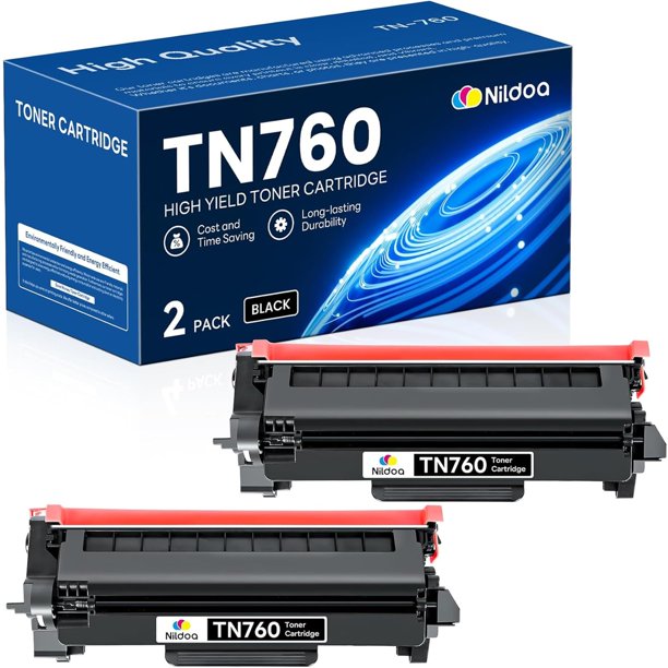 Cartucho de tóner Nildoa TN760 TN-760 High Yield Black x2