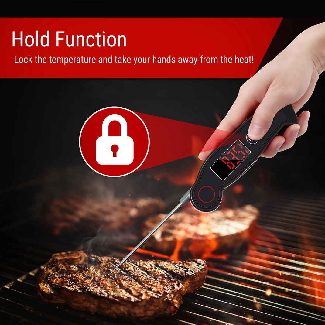 ThermoPro TP19W Waterproof Digital Meat Thermometer, Food Candy Cooking Grill Kitchen Thermometer with Magnet and LED Display