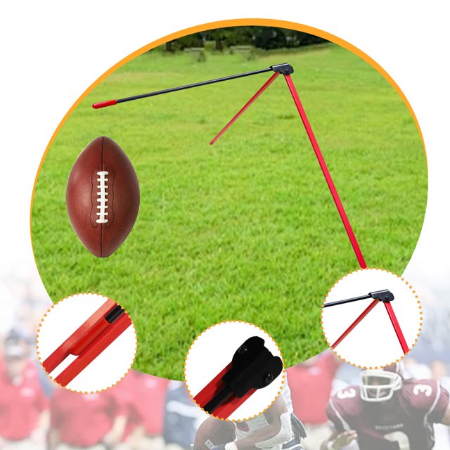 DYNWAVECA Tee-Shirt de Football, But de Terrain, Support Ajustable Pliable, Équipement d'Entraînement Rugby, Support de Football pour Débutant, Rouge Noir
