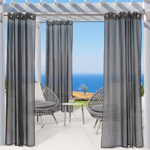 NoSeeUm Insect Repellent Outdoor Curtain84Black