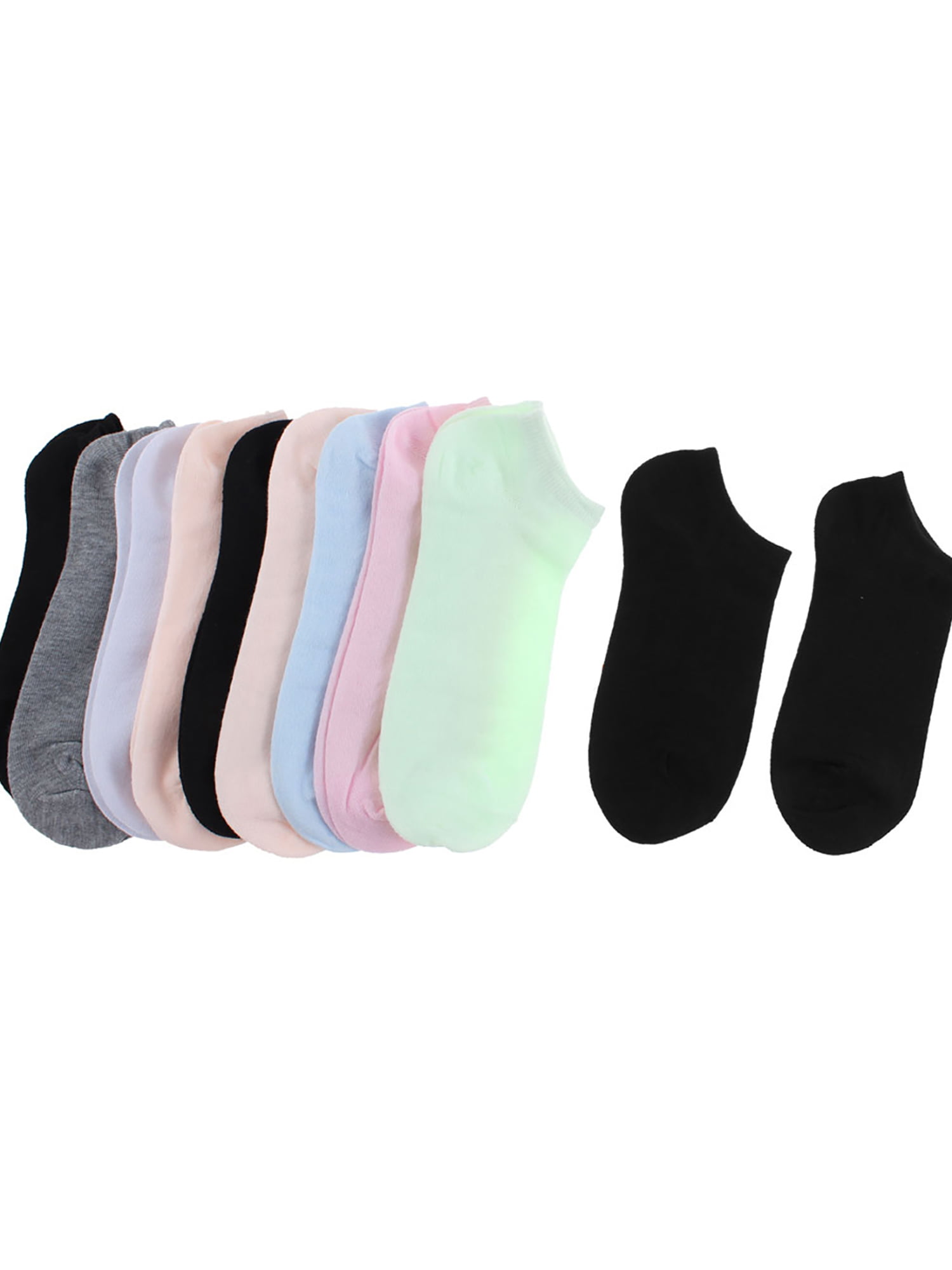 Women Cotton Blend Elastic Low Cut Sports Casual Ankle Socks Multicolor 10  Pairs - Walmart.com