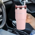 thumbnail image 4 of Ice Pa Marca Compartida Starba para Automóvil Acero Inoxidable 304 Recubierta Con Aerosol 20 OZ Con Con Pajita [caja Simbak Rosa], 4 of 9