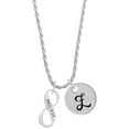 thumbnail image 1 of Delight Jewelry Silvertone Philippians 4:13 Infinity Sign Silvertone Script Initial Disc - Z - Charm Necklace, 20"+3", 1 of 4