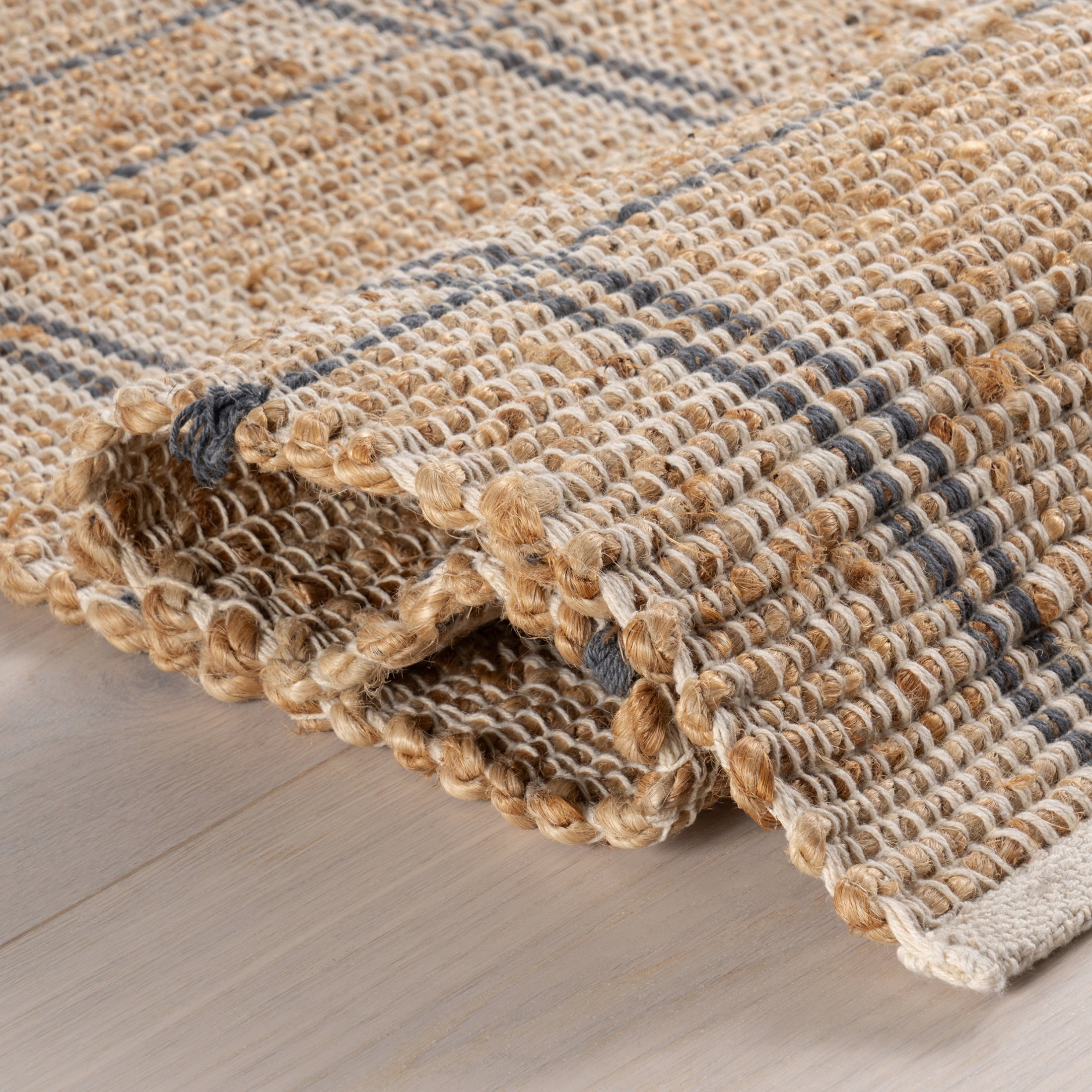 Rugs USA Oscar Plaid Jute Area Rug, 8' 6" x 11' 6", Oscar Natural