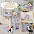 thumbnail image 4 of Pefilos 19" Cat Scratch Post with Ladder, Indoor Cat Scratching Posts, Cat Scratcher Tree Tower for Furniture, Purple, 4 of 8