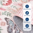thumbnail image 5 of Garvee 9'x12' Floral Area Rug Geometric Bordered Carpet, Butterfly Printed Rug Washable Non Slip Rug for Living Room Bedroom Farmhouse, Pink, 5 of 8