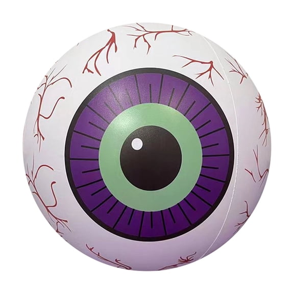 Halloween Decorations Outdoor Giant Inflatable Ball Spooky Light Up Eyeball Design Durable Purple and Green Tone Halloween Inflatable for Front Yard Backyard Lawn Display Outside