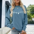 thumbnail image 2 of Arlun Dog Mom Sweatshirts Cute Paw Graphic and Letter Printed Pullovers Funny Mama Life Long Sleeve Sweatshirts Womens Crewneck Dog Lover Pullover Tops Blue XXL, 2 of 4