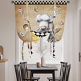 thumbnail image 3 of Vintage Gnomes Balloon Curtains for Windows, Bedroom Curtains 54 Inch Length, Black White Checkered Retro Art Tie Up Curtains Panels Thermal Insulated Bathroom Curtains Window 42"x54", 3 of 8