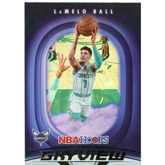 2023-24 PANINI HOOPS SKYVIEW HOLO #14 LAMELO BALL CHARLOTTE HORNETS