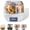 A2, variant on Rotating Candy Dispenser, Candy Dispenser 360° Rotating with 6 Compartments, Candy Dispenser Countertop with Transparent Drawer, Fun Press Type Nut Storage Box for Candies Rice Snacks Grains