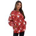 thumbnail image 7 of Xoenoiee Christmas Reindeer Snowflake Print Women Fall Sweatshirt Sweaters Xmas 2025 Long Sleeve Pullover Sweater Casual Loose Crew Neck Jumper Tops with Pockets, Size 3XL, 7 of 7