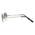 thumbnail image 4 of Rimless Oval Sunglasses Gold Frame Smoke Beveled Lens Unisex UV 400, 4 of 4