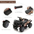 thumbnail image 4 of Aosom Kids Ride-on ATV Four Wheeler Car with Music, 6V Battery Powered Motorcycle for 18-36 Months, Black, 4 of 9