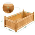 thumbnail image 4 of Yaheetech Wooden Rectangular Garden Bed Raised Planter Box for Yard,Light Brown, 4 of 5