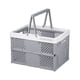thumbnail image 2 of pstuiky Contenedores de almacenamiento plegables con pestillos caja organizadora de almacenamiento con asa contenedores de almacenamiento de plástico plegables apilables almacenamiento visible, 2 of 6