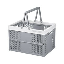 MERILER Foldable Plastic Storage Bins with Handle and Latch: Stackable, Visible Containers for Closet, Laundry, Kitchen Organization